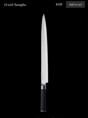 13-inch Yanagiba Slicing Knife - Black Handle